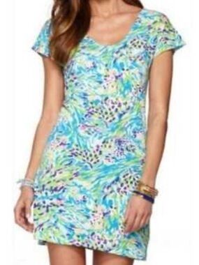 Lilly Pulitzer Danielle Sea Soiree Pima Cotton Dress, Size Small